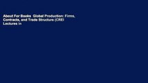 About For Books  Global Production: Firms, Contracts, and Trade Structure (CREI Lectures in
