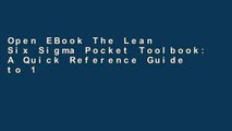 Open EBook The Lean Six Sigma Pocket Toolbook: A Quick Reference Guide to 100 Tools for Improving