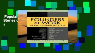 Popular to Favorit  Founders at Work: Stories of Startups  Early Days (Recipes: a