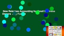 New Releases Accounting for Small Business Owners  Any Format