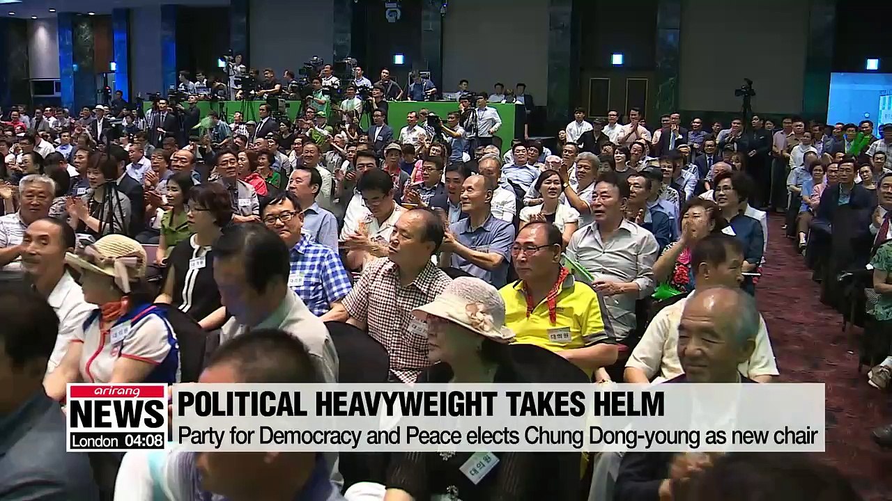 for Democracy and Peace elects four-term lawmaker Chung Dong-young as new chair