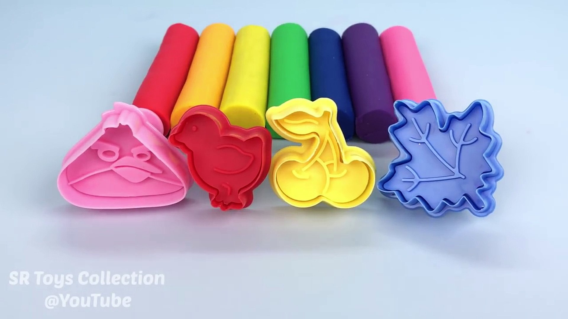 Learn Colors with 8 Color Play Doh Modelling Clay and Cookie Molds I  Surprise Toys Yowie 