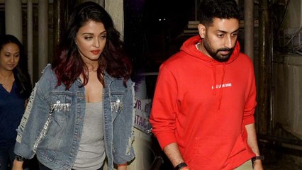 Aishwarya Rai & Abhishek Bachchan enjoy evening by watching Fanney Khan; Watch Video | FilmiBeat