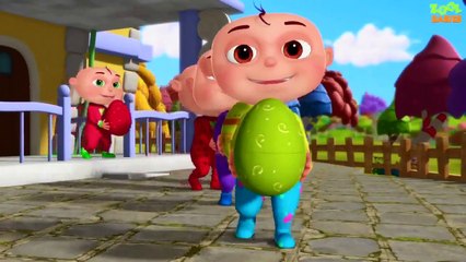 Five Little Babies Opening GIANT EGGS Phonics Song and More By Zool Babies