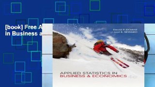 [book] Free Applied Statistics in Business and Economics