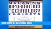 Best E-book Managing Information Technology Projects: Applying Project Management Strategies to
