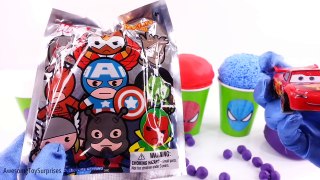 Spiderman Play Doh Surprise Eggs Ice Cream Cups Clay Foam Dippin Dots Toy Surprises! Learn