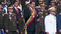 #شاهد نجاة الرئيس الفنزويلي من محاولة اغتيال على الهواء مباشرة عبر 