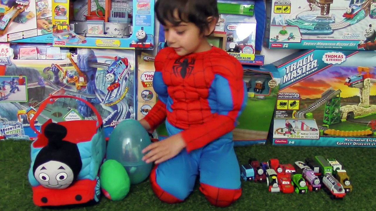 GIANT EGG SURPRISE OPENING Thomas and Friends Toy Trains Disney Cars Toys Kinder Surprise