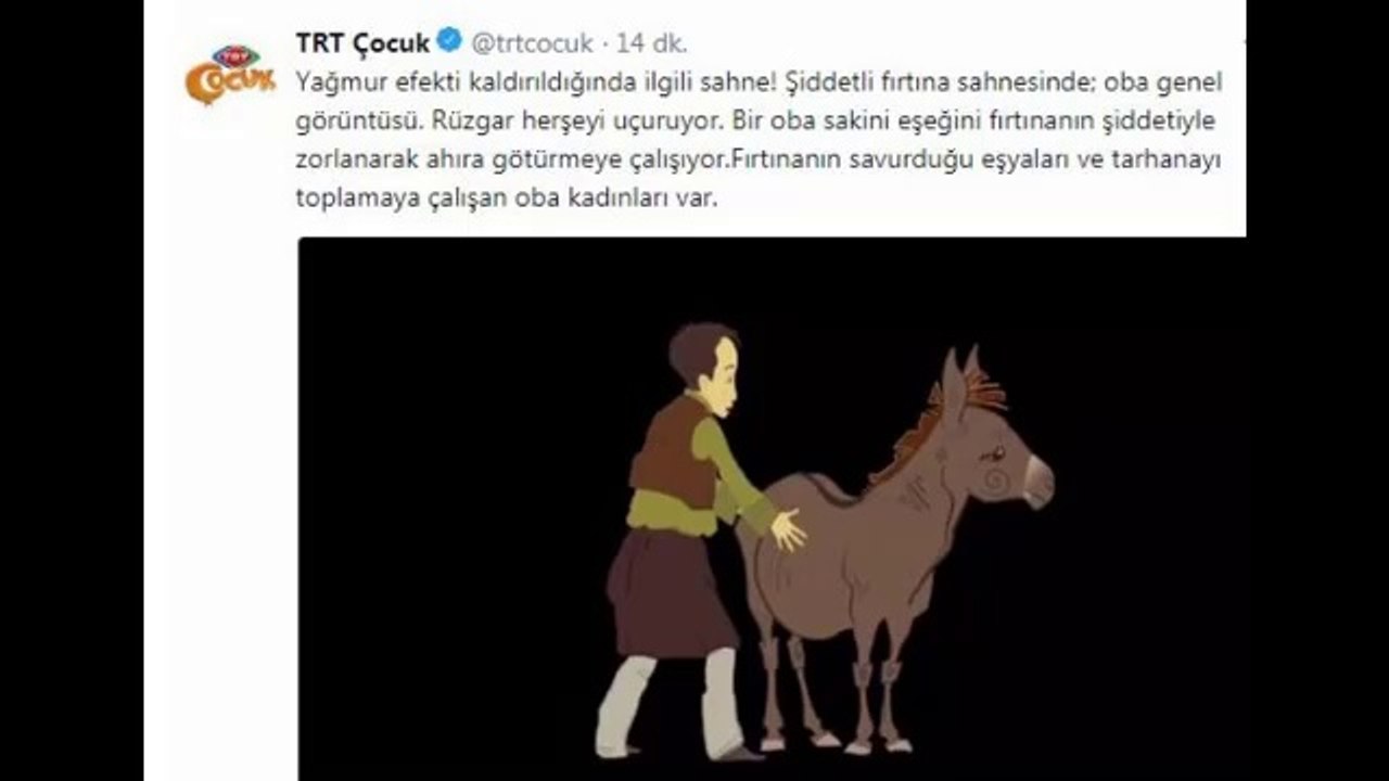 TRT ÇOCUK EŞŞEK SAHNESİ VE TRT CEVABI