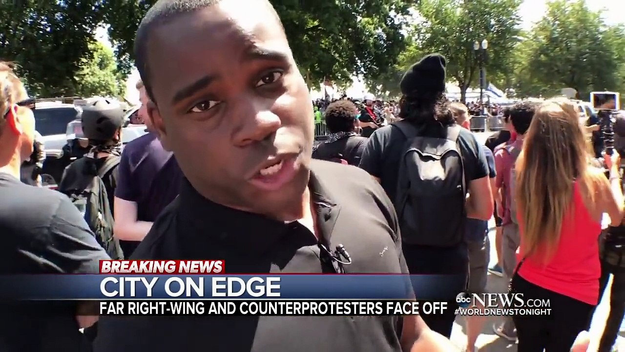 Hundreds of demonstrators and counter protestors filled the streets of Portland, Oregon