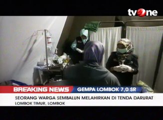 Warga Melahirkan di Tenda Darurat