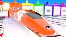 Color BULLET TRAINS for Kids Toddlers | Colors for Children to Learn with Train for childr