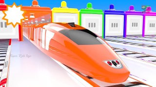 Color BULLET TRAINS for Kids Toddlers | Colors for Children to Learn with Train for childr
