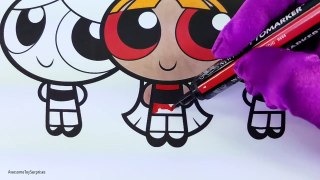 Powerpuff Girls Blossom Bubbles Buttercup Coloring Page! Fun Powerpuff Girls Coloring Acti