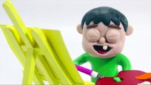 PAINTING GREEN ALIEN MODEL ❤ Dame Tu Cosita Dance Play Doh Cartoon For Kids