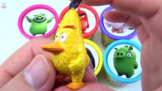 Сups Stacking Surprise Play Doh Clay Toys The Angry Birds Movie Collection Learning Colors
