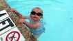 Baby Swims Across Pool Part 2