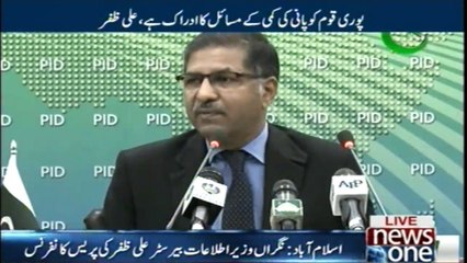 caretaker minister for information ali zafar press conference