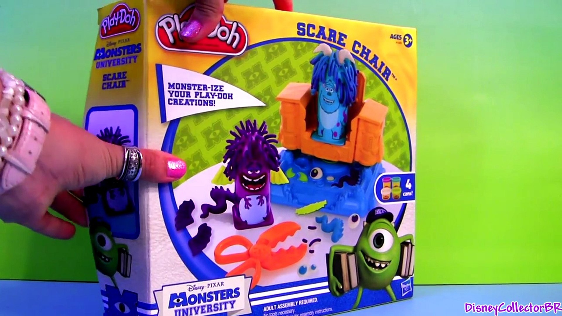 Play Doh Monsters University Scare Chair Barber Shop Pixar La Peluquera de  Monstruos Disn
