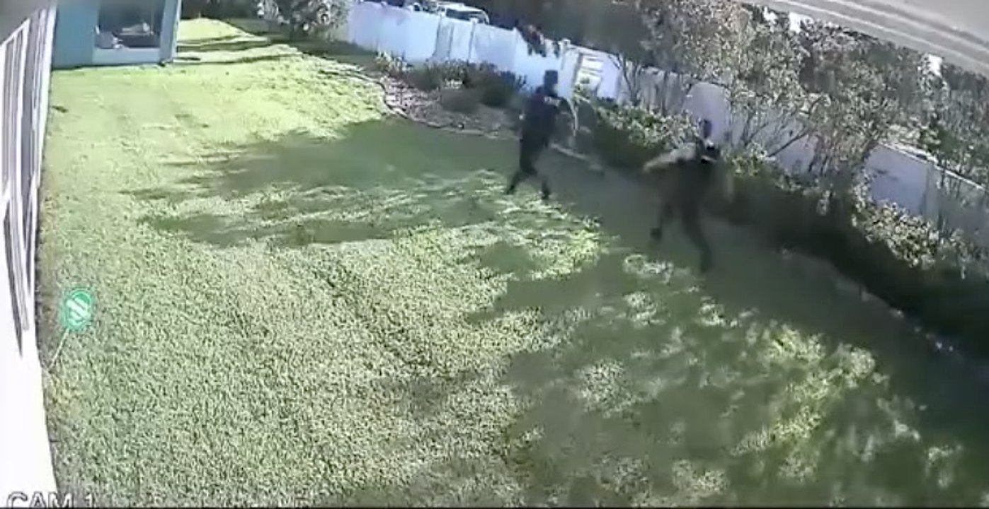 Des policiers tentent d’attraper des cambrioleurs qui courent dans tous les sens