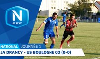 J1   JA Drancy - US Boulogne CO (0-0), le résumé
