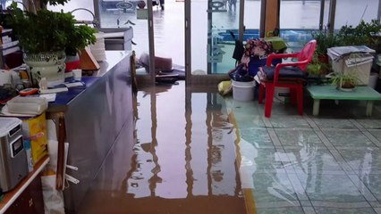 '시간당 93mm 기록적 폭우' 강릉 도심 물바다 / YTN