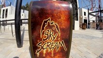 Sky Scream Roller Coaster POV Premier Launched Ride Holiday Park Germany