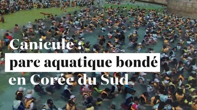 Canicule : un parc aquatique ulra-bondé en Corée du Sud