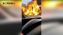 Incendio a Bologna, esplosioni a catena- autocisterna scoppia in tangenziale - Notizie.it
