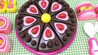 Toy cutting Fruit Cakes and Strawberry Chocolate Cake Kitchen toy for children