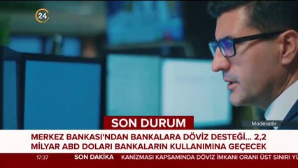 Merkez Bankası'ndan bankalara döviz desteği