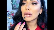 Beauty Tricks - How Huda Beauty contours her lips & applies a liptint