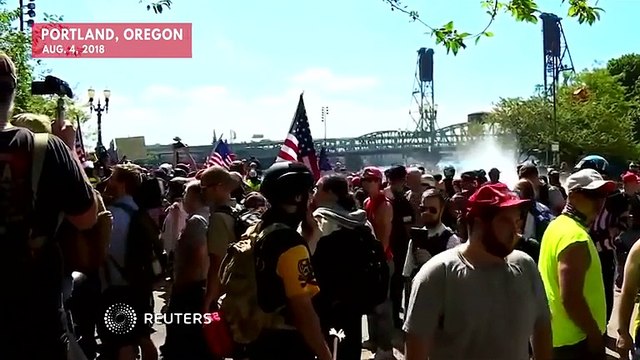 Alt-Right Rally With Guns Met By Antifa Counter-Protesters In Portland