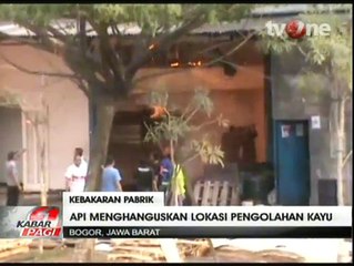 Pabrik Pengolahan Kayu di Bogor Ludes Terbakar