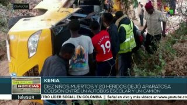 Mueren 10 niños y 20 resultan heridas tras accidente en Kenia