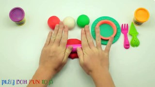 How to Make Play Doh Watermelon Cake Art and Craft Modelling Clay Fun Cooking for Kids