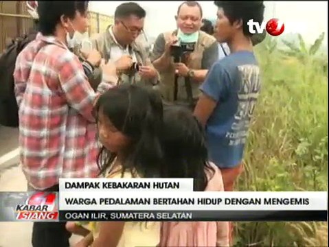 Warga Suku Anak Dalam Mengungsi Akibat Kebakaran Hutan