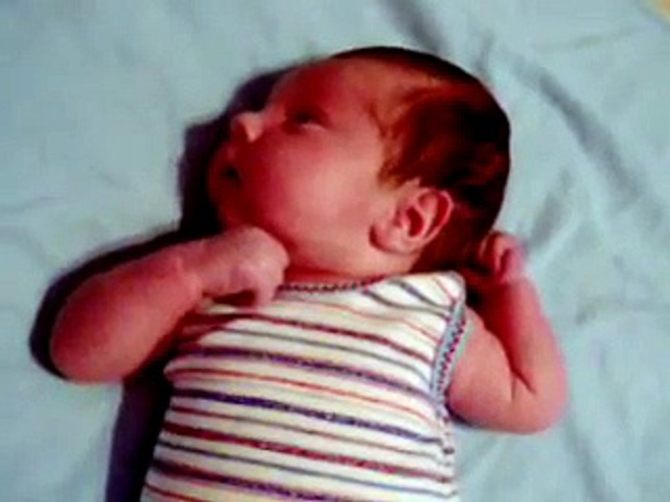 BABY PULLING HIS HAIR 6 13 07