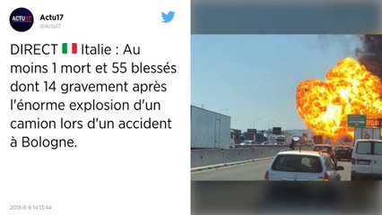 Italie: Un camion explose à Bologne.
