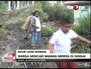 Lima Rumah Warga Diterjang Banjir Lahar Sinabung
