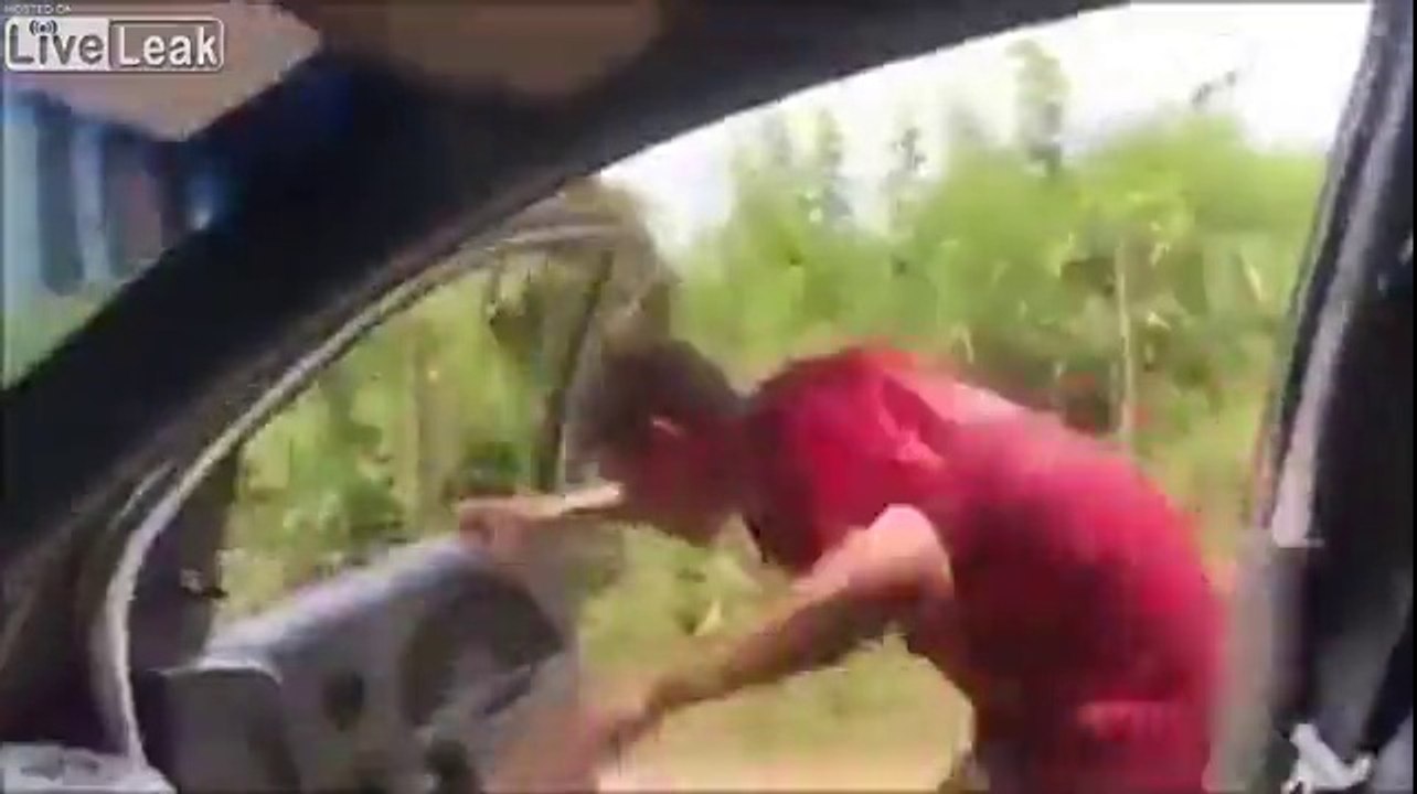 Kiki Challenge - il piège son pote qui tombe alors que la voiture accélère