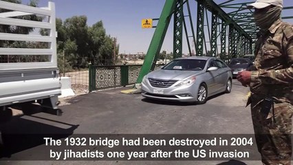 Iconic iron bridge reopens in Iraq's Fallujah