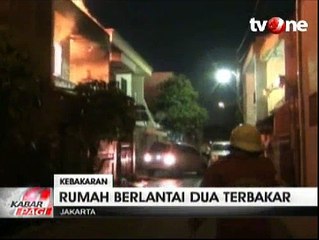 Rumah Dua Lantai di Tanjung Duren Terbakar