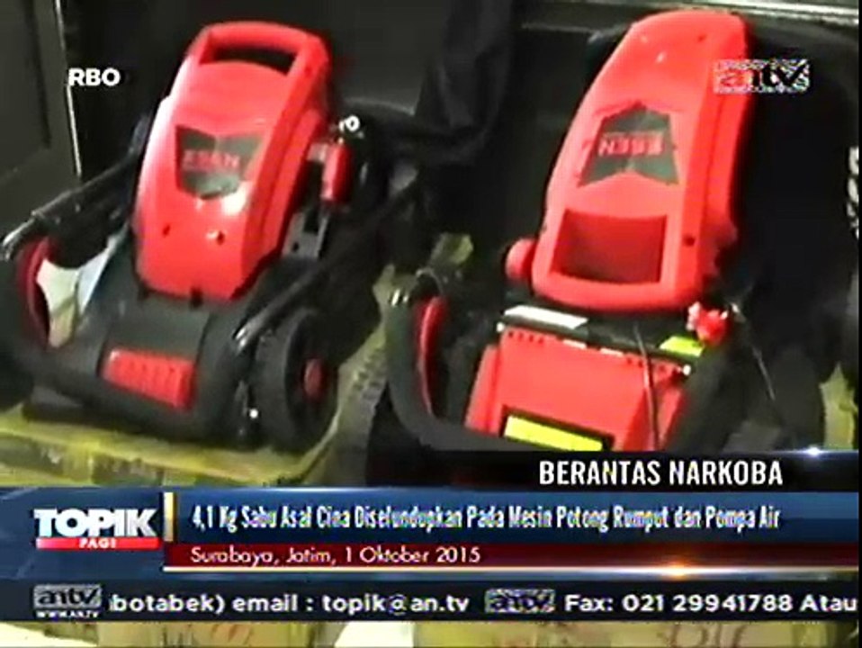 Sabu Senilai Rp 5 Miliar Diselundupkan dalam Pompa Air