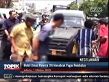 Mobil Perwira TNI Tabrak Pembatas Jalan di Kebon Pala