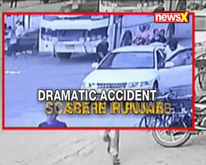 Dramatic Live Bus Accident scare in Amritsar, Punjab