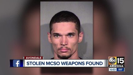 Man arrested for stealing MCSO weapons from a home