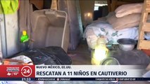 Rescatan a 11 niños de improvisado campamento en Estados Unidos