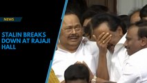 Stalin breaks down after HC allows Karunanidhi's memorial at Marina Beach